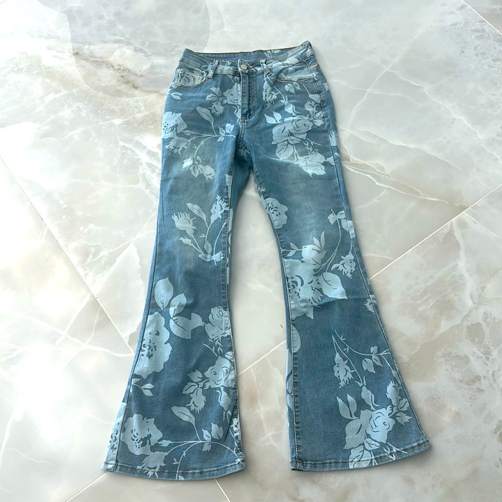 Floral Flare Jeans